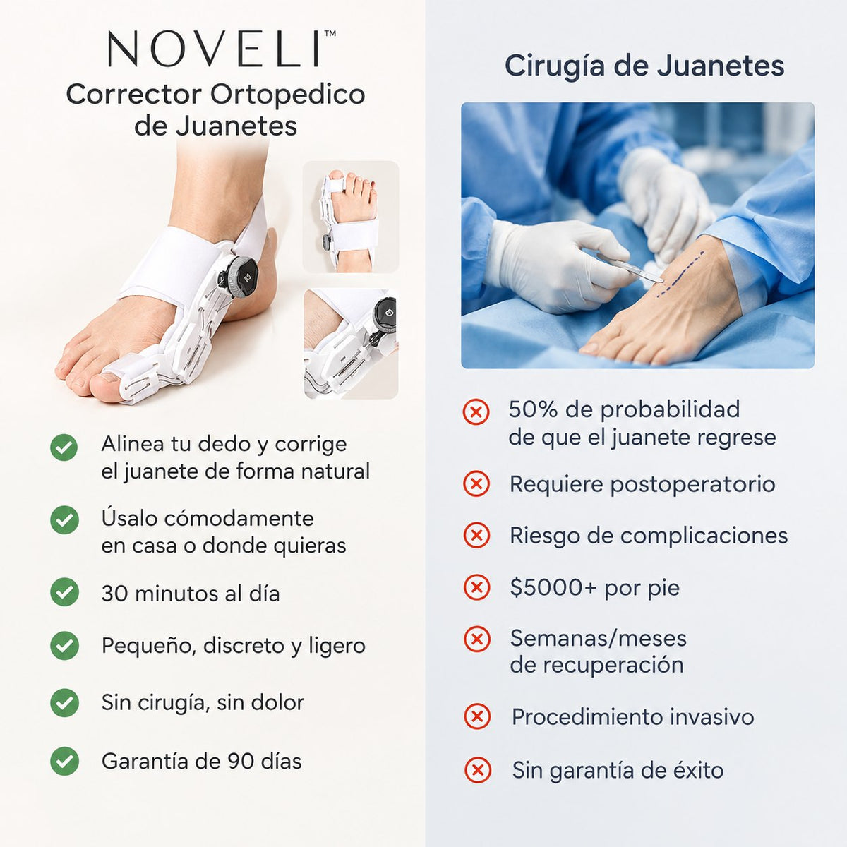Juanete corrector ortopedico ajustable